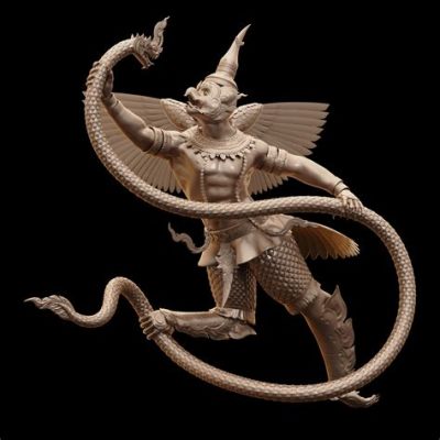 The Garuda and Naga Battle! A Dazzling Tapestry of Mythological Warfare and Exquisite Khmer Craftsmanship