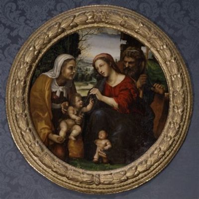 The Holy Family with Saint Elizabeth and Child - A Northern Renaissance Gem Filled With Symbolism!